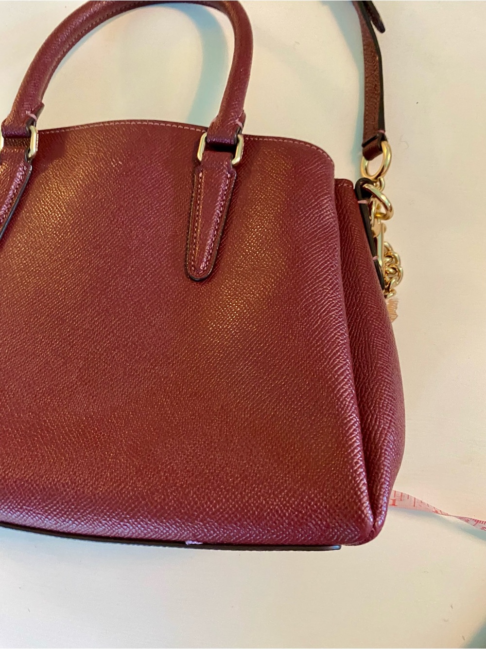 Coach Burgundy Leather Satchel - Picture 4 of 5